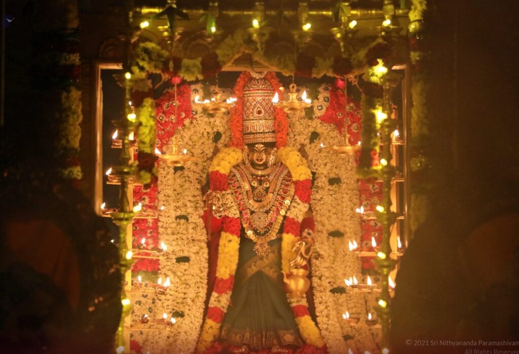 alankara seva to devi durga during navaratri festival